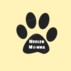 Heeler Momma SVG/ PNG/ JPEG / Australian Cattle Dog / digitale Schnittdatei / Cricut / Paw Print