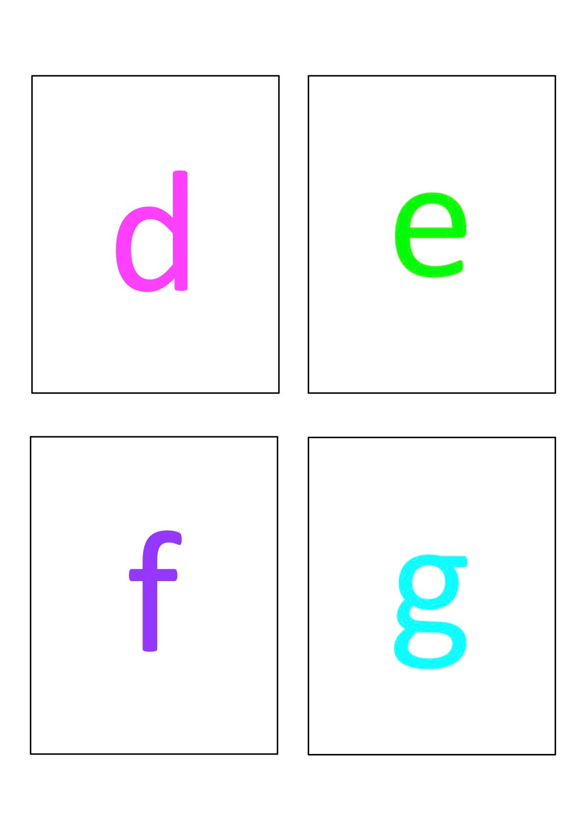 Bright Lowercase Alphabet Flashcards Etsy
