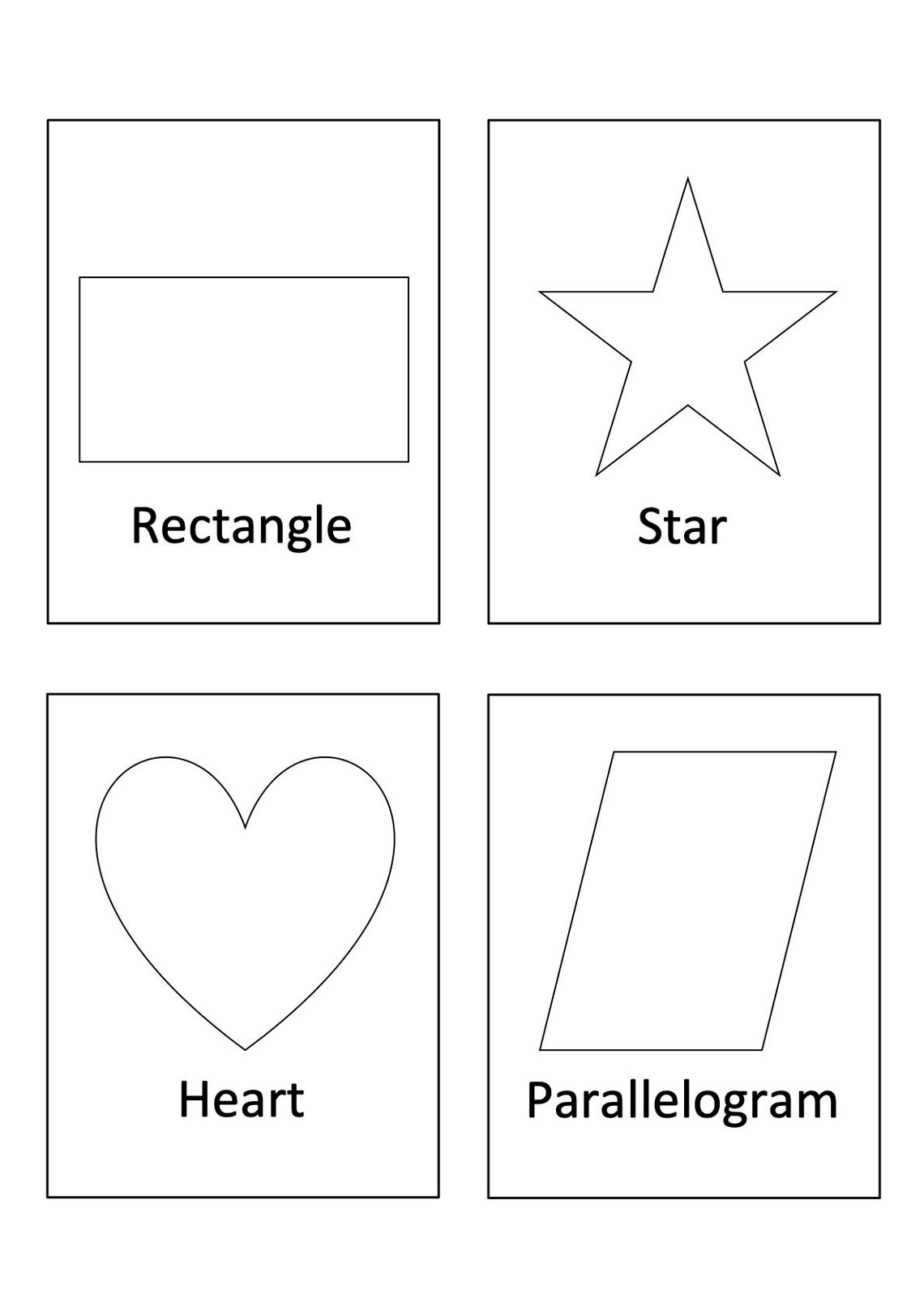 2D Shape Flashcards Printable Shape Flashcards Preschool Etsy