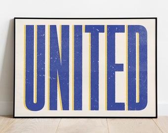 Leeds United Print - Football Wall Art - Gift for boy - Kids Room Decor