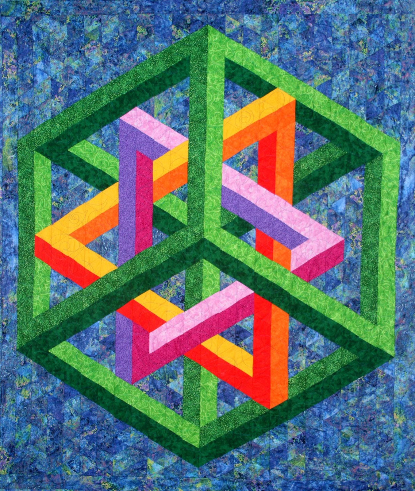 Starbox 3D Quilt Pattern Digital Download