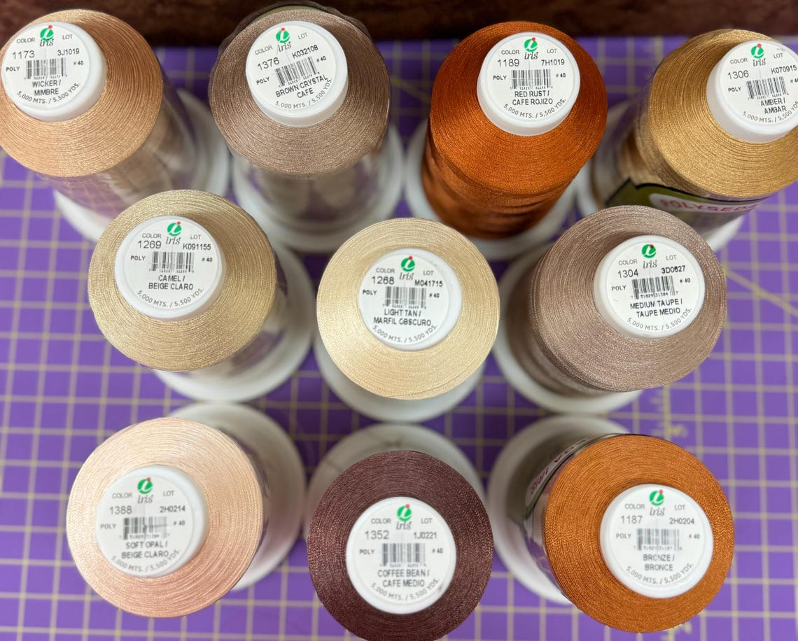 Embroidery Thread #40 / 5,500yds / Iris Brand - Selections of Brown ...