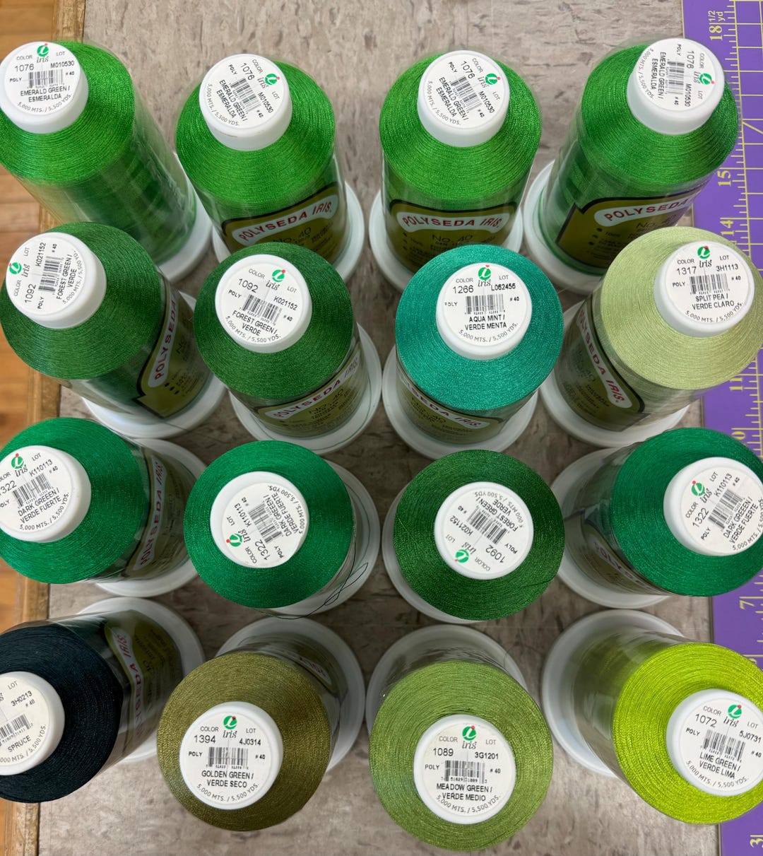 Embroidery Thread #40 / 5,500 Yds / Iris Brand - Selections of Green - Etsy