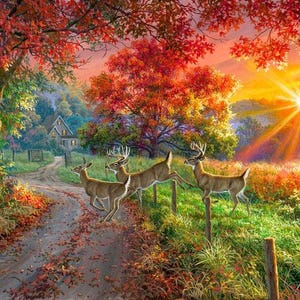 Through The Forest Light fabric panel