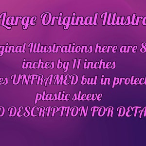 Mixed LARGE Original Illustrations (See Description For Details)