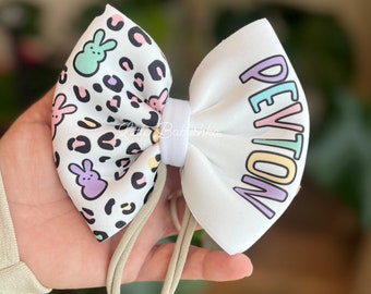 Easter Name Bow/ Custom Puff Bow/ Custom Bow/ Bows For Girls/ Personalized Hair Bow