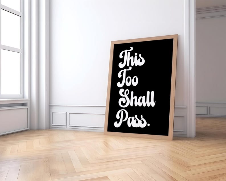 This Too Shall Pass Tee Black