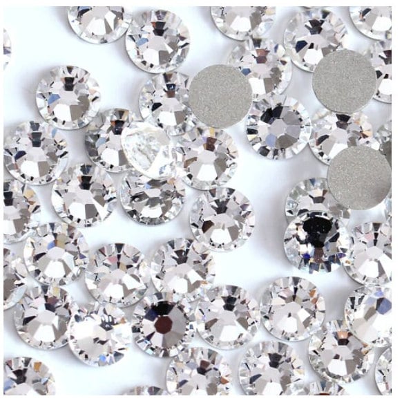 SS16 SS20 SS30 Glitter Crystal Clear Rhinestones Nail Art 3D Decoration  Silver Flatback Rhinestones Gems