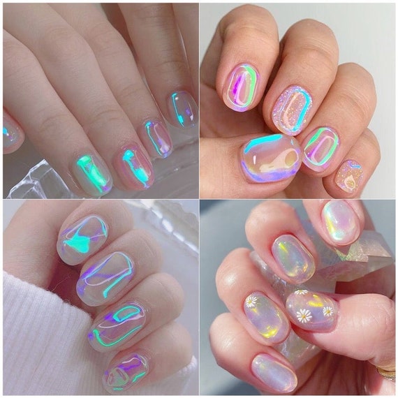 Colorful Mylar Sheets Nail Art Aurora Nail Foil Nail Art Aurora Glass Film  Paper Holographicnail Art Aurora Glass Film Paper Holographic -  Denmark