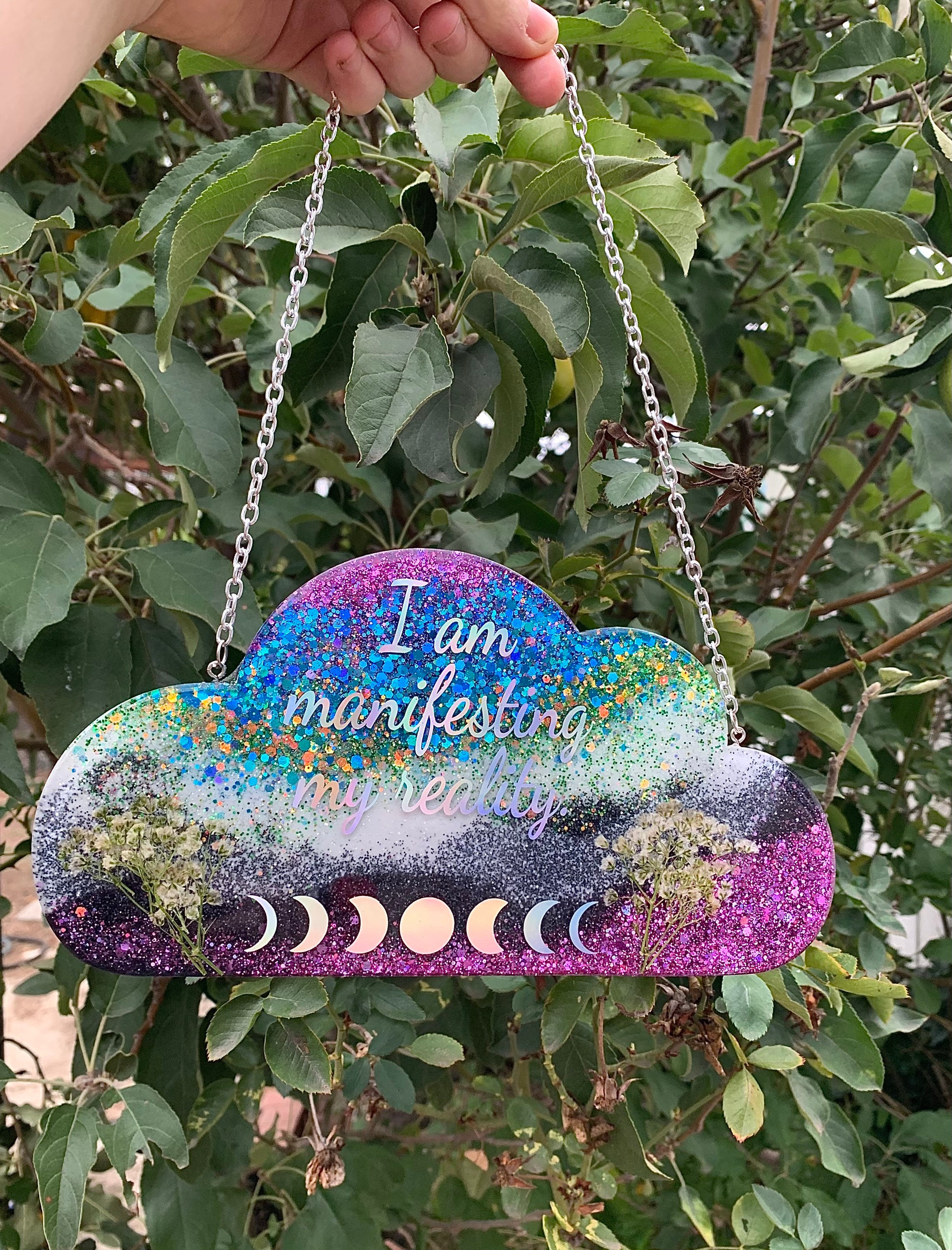 Signs Wall Hangings Ultra Glittery Affirmation Cloud Wall Hanging etna