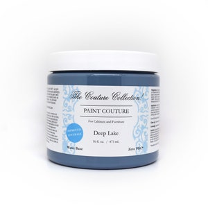 Paint Couture DEEP LAKE, acryl mineraalwater gebaseerde verf, meubels, decor, hout, metaal, glas, keramiek, stof, of kast verf.