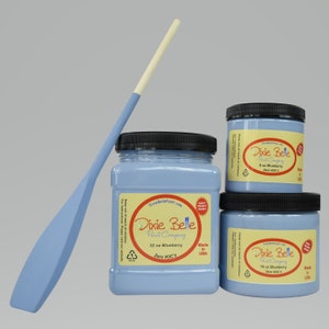 Dixie Belle Blueberry Chalk Mineral Paint. Periwinkle Blue Gray Furniture and Decor, Wood, Metal, Glass, Ceramic, Fabric, or Cabinet Paint.
