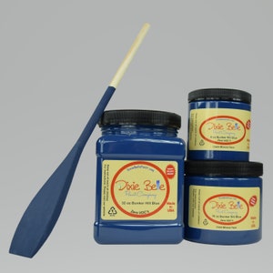 Dixie Belle Bunker Hill Blue Chalk Mineral Paint. Dark Indigo Furniture and Decor, Wood, Metal, Glass, Ceramic, Fabric, or Cabinet Paint.