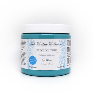 Verf Couture SEA GLASS Acryl Mineral Water Gebaseerde Verf, Meubels, Decor, Hout, Metaal, Glas, Keramiek, Stof, of Kast Verf.