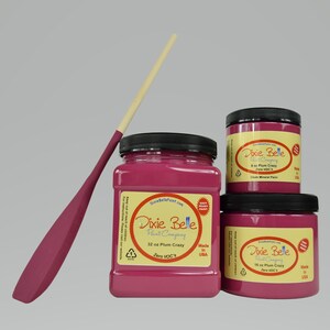 Dixie Belle Plum Crazy Chalk Mineral Paint. Deep Pink Purple Furniture and Decor, Wood, Metal, Glass, Ceramic, Fabric, or Cabinet Paint.