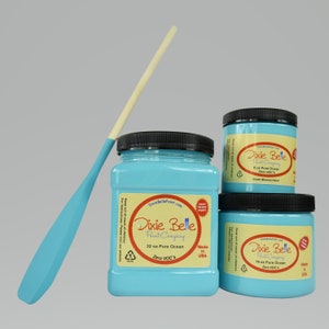 Dixie Belle Pure Oceaankrijt Minerale Verf. Levendig blauwgroen meubilair, decor, hout, metaal, glas, keramiek, stof of kastverf.