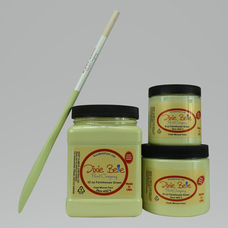 Dixie Belle Farmhouse Green Chalk Mineral Paint. Celery Green Etsy