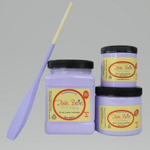 Dixie Belle Lucky Lavender Chalk Mineral Paint. Soft Purple Furniture and Decor, Wood, Metal, Glass, Ceramic, Fabric, or Cabinet Paint.