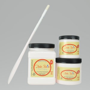 Dixie Belle Pink Champagne Chalk Mineral Paint. Pale Delicate Pink Furniture, Decor, Wood, Metal, Glass, Ceramic, Fabric, or Cabinet Paint.