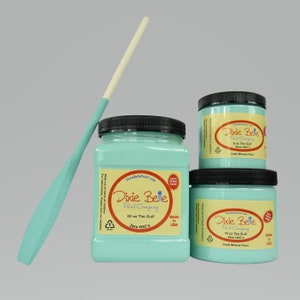 Dixie Belle The Gulf Krijt Minerale Verf. Kustturkoois meubilair, decor, hout, metaal, glas, keramiek, stof of kastverf.