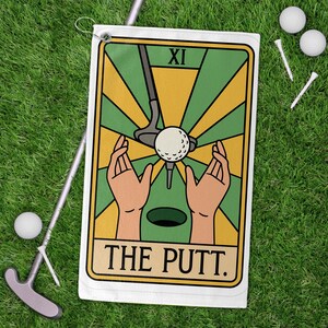 Vintage Golf Putt Towel, Golf Accessories, Golf Gift, Sports Towel, Personalized Golf Towel, Golfer Towel