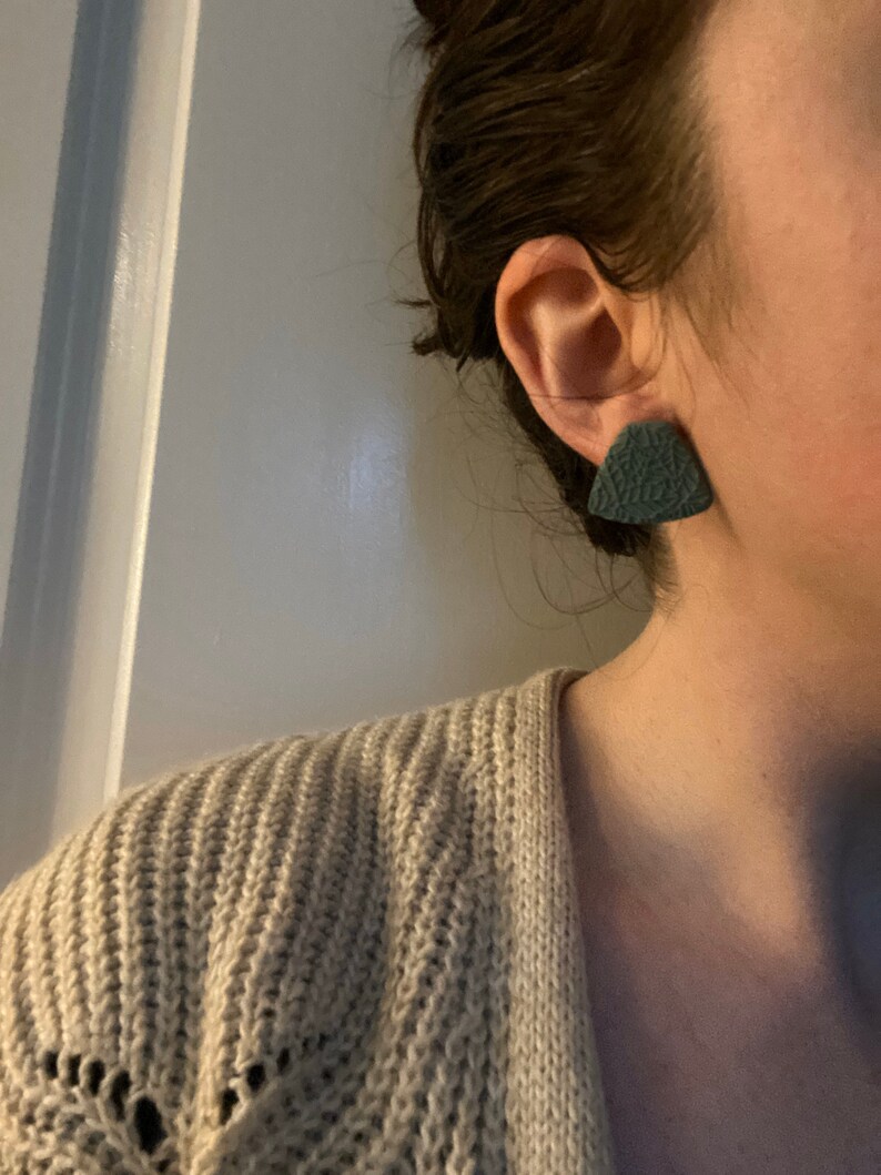 Polymer Clay Stud Earrings The Fern Fall Earrings Collection
