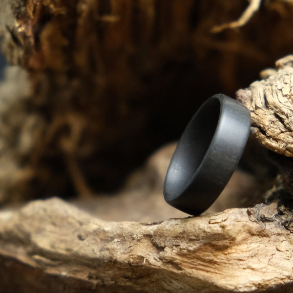 African Blackwood Ring • Wood ring • Handmade In America  • Handmade Minimalist Rings