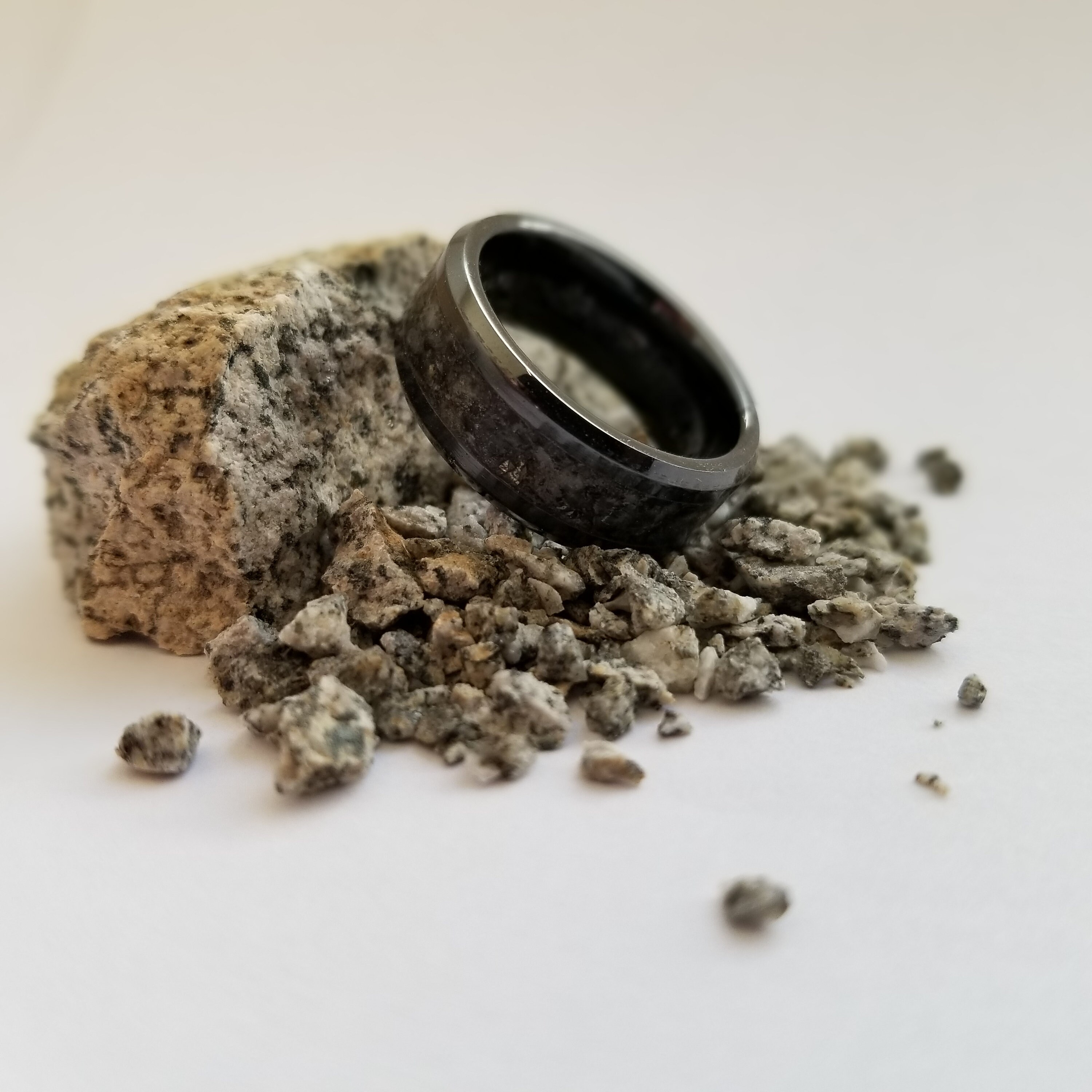 Granite Ring Durable Ring Water Proof Ring Mens Rings Etsy