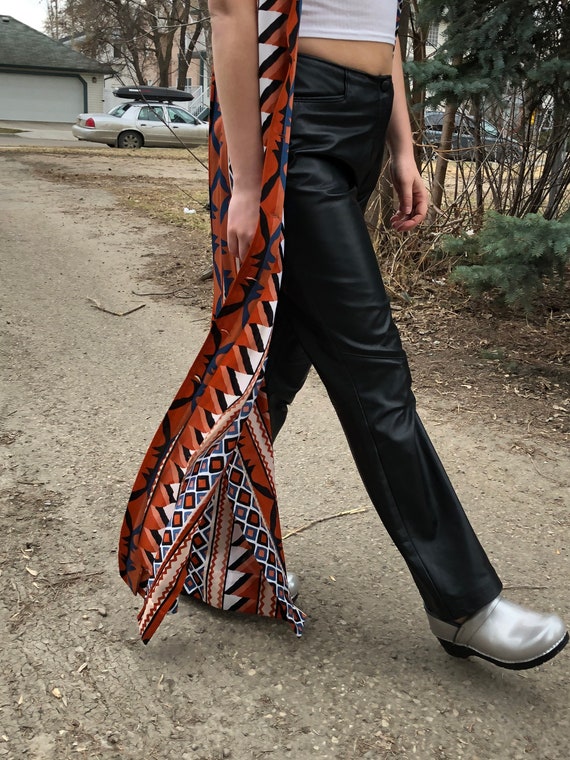 Cropped 90s leather pants | straight leg
