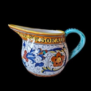 Deruta Italian Majolica Raffaellesco Pitcher