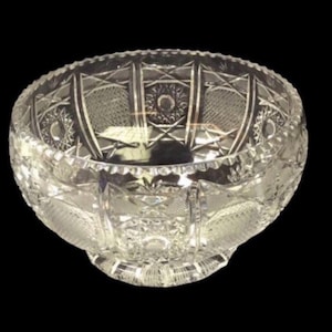 Lead Crystal Bowl Vintage Trinket Bowl Candy Dish