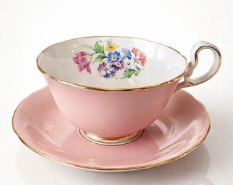 Tasse à thé et soucoupe Aynsley vintage ~ Bone China