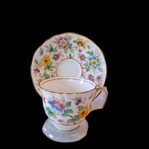 Staffordshire Tea Cup & Saucer
