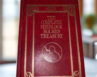 Sherlock Holmes ~ The Complete Sherlock Holmes Treasury by Sir Arthur Conan Doyle ~ Vintage Book ~ Leatherette w/ Gold Trim