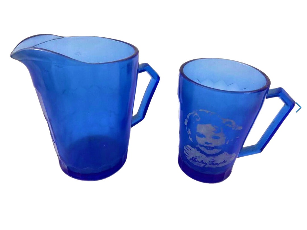 Shirley Temple Hazel Atlas Cobalt Blue Shirley Temple Pitcher - Etsy