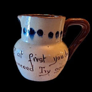 Torquay “Mottoware” Creamer Vintage Pottery Scottish Ceramics