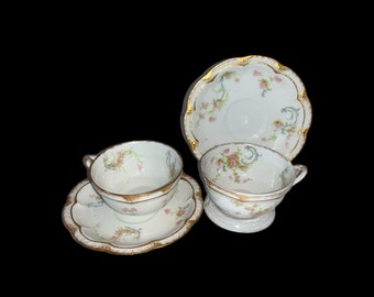Haviland Limoges Tea Cups w/ Saucers