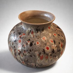 Vintage keramische Ambler-pot ~ Neutraal aardewerkdecor voor thuis, keuken of kantoor
