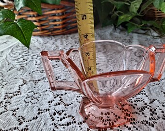 海外アンティーク クリスティーズイースト購入品 12枚セット ピンク ガラス製 ピンクフラワーのガラスティーセット ティーカップ Atelier