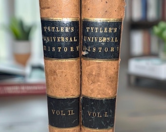 Antique Leather Books - 1864 - Tytler’s Universal History - Decorative Set