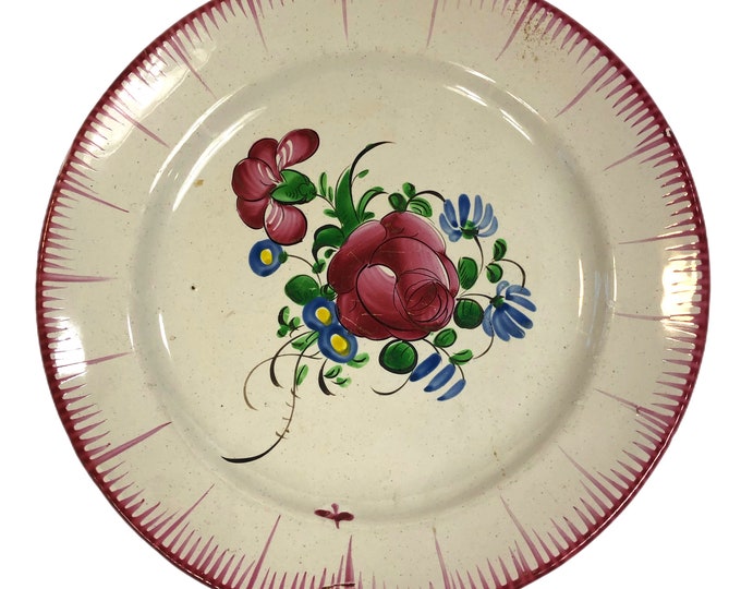 Islet Plates 18th Century French Faience Des Islettes Hand Painted Floral Flowers ...