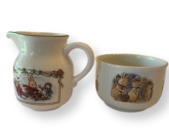 Villeroy & Boch Foxwoods Tales Creamer Sugar Bowl—w/ Box