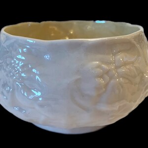 Belleek Irish Porcelain Open Sugar Bowl Lily Pattern Luster Ireland—1926 to 1936