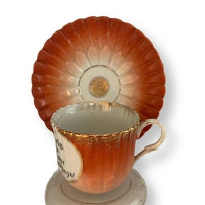 German Demitasse Tea Cup w/ Saucer—Small
