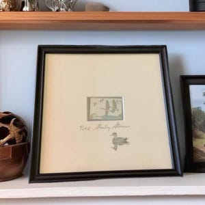 Stanley Stearns Framed Duck Stamp 1976 Hand Signed by Artist w/ Remarque Limited Edition Numbered 4/25R