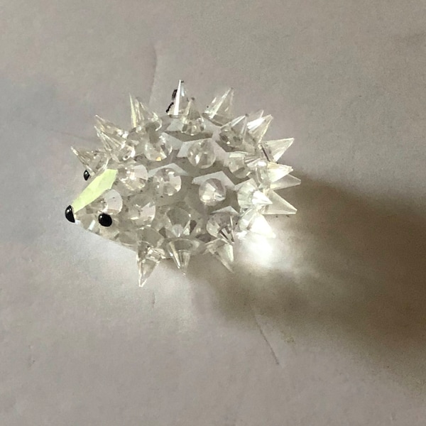 Petit hérisson avec cristaux Swarovski, dans la boîte, ancien