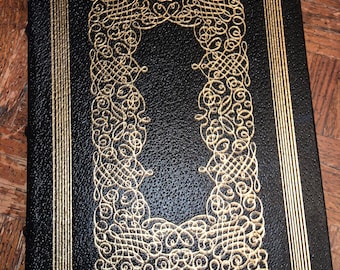 Obras literarias de Abraham Lincoln ~ Libro antiguo encuadernado en cuero con detalles en oro de 22 quilates ~ Edición de coleccionista de Easton Press