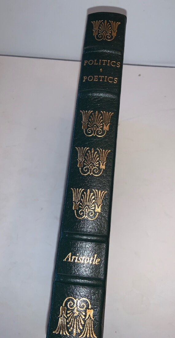Aristotle's Politics & Poetics ~ Vintage Leather Book W/ 22k Gold
