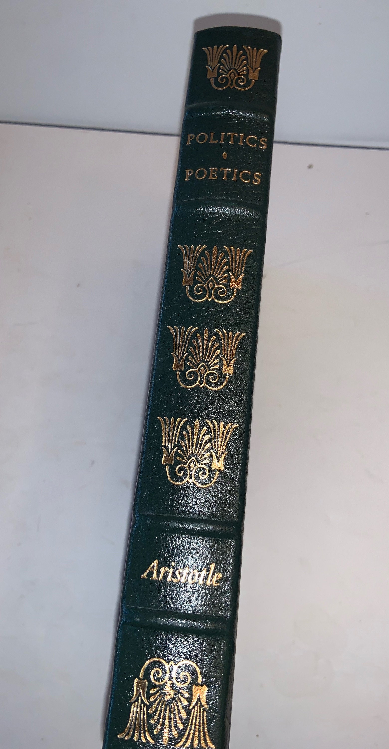 Aristotle's Politics & Poetics ~ Vintage Leather Book W/ 22k Gold