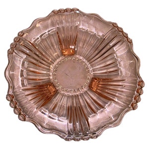 Vintage Pink Depression Glass Serving Bowl - Antique Collectible Tableware for Mother&#39;s Day Gift